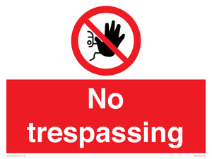 No trespassing
